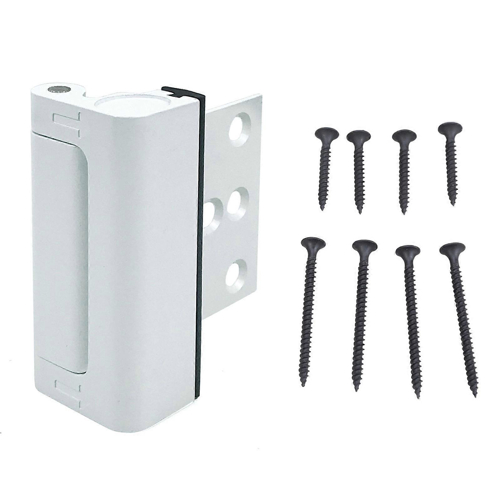 Home Security Door Lock Metal Door Reinforcement Lock Hardware Aluminum Alloy Antitheft Door Lock Easy to Install White