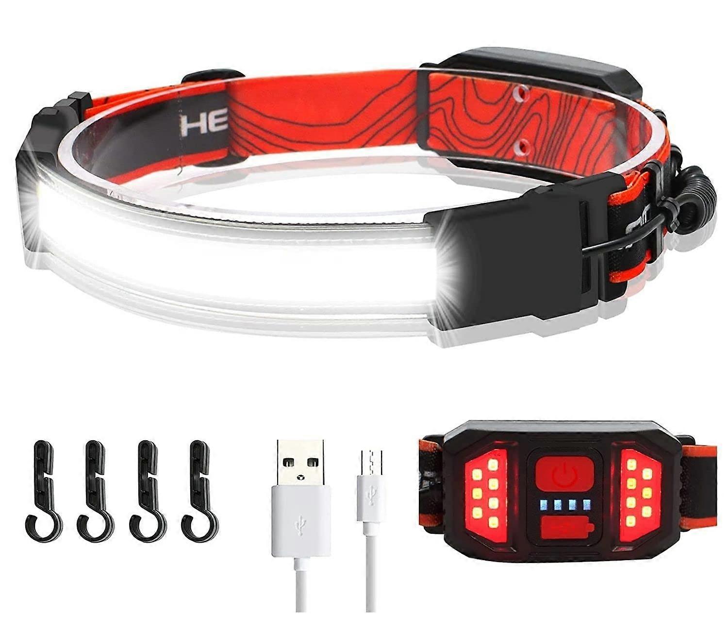 Mount-Range 230 degree Wide-Angle LED Headlamp 1000 Lumens Rechargeable &