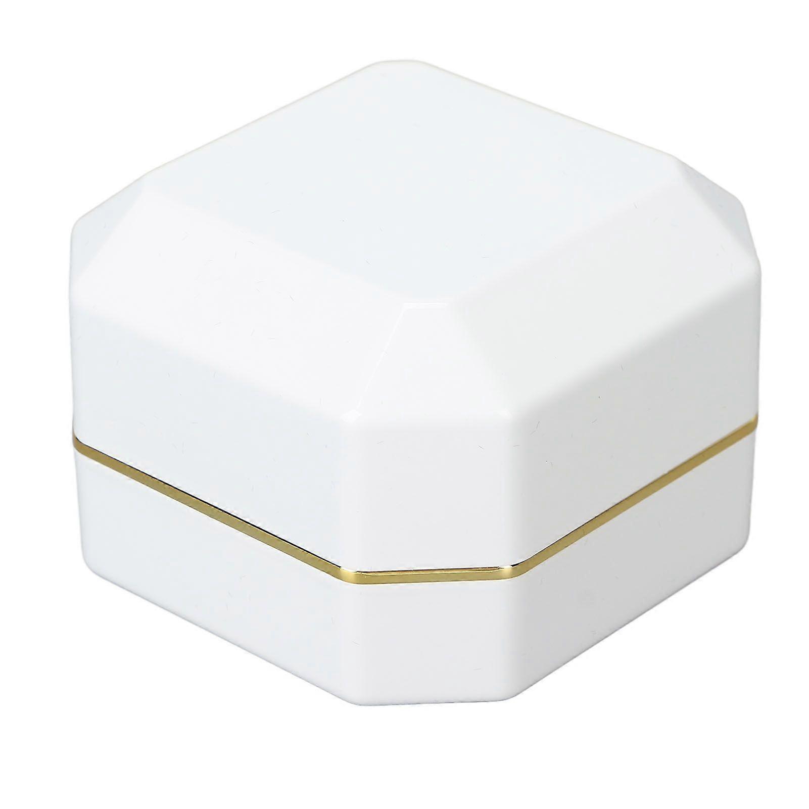 Elegant Jewelry Ring Display Box with Light for Engagements