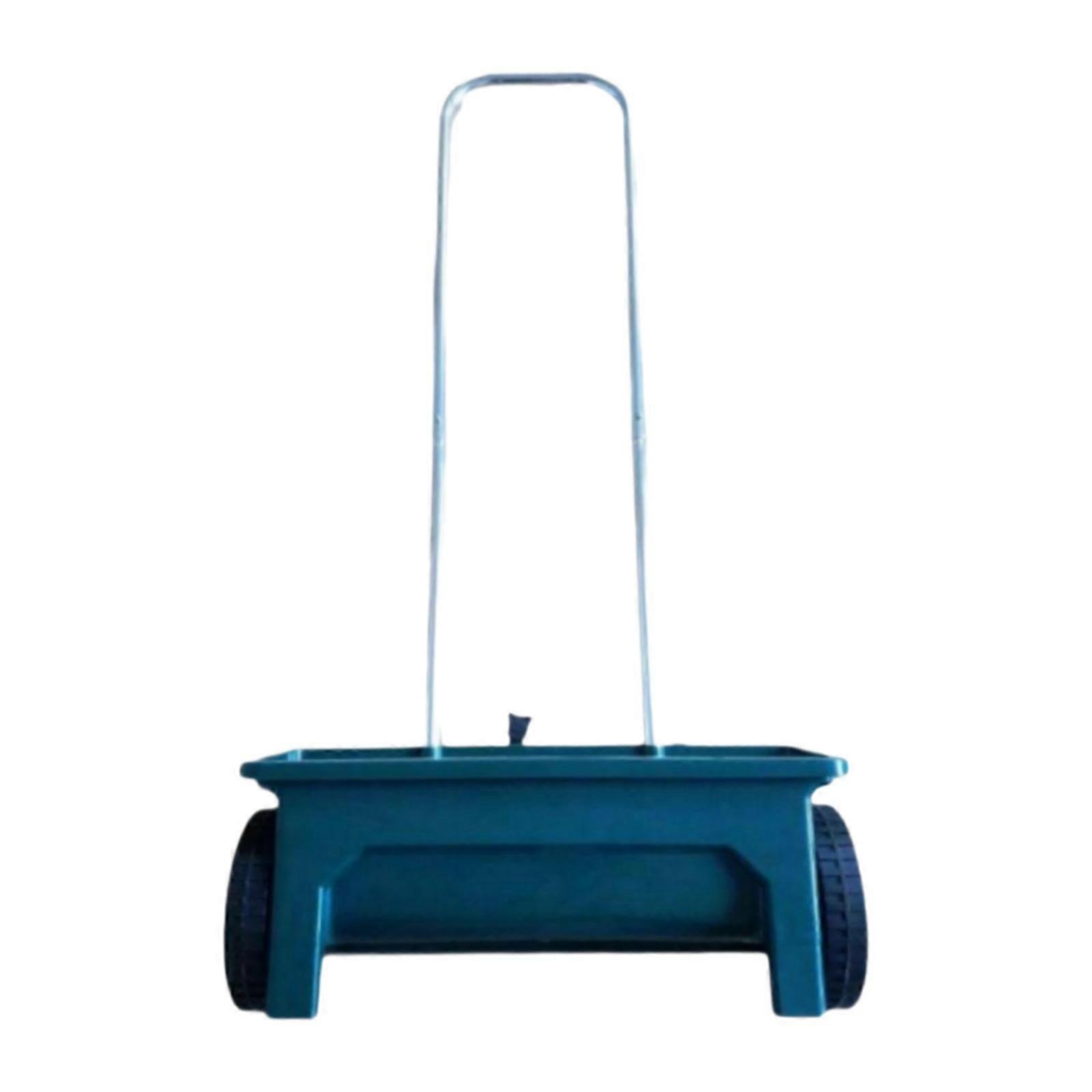 Hand Push Spreader 12L Walk Behind Drop Spreader for Garden Lawn Salt