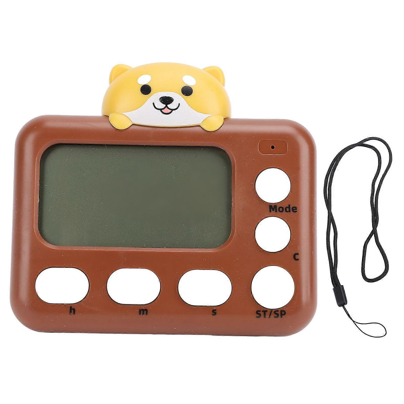 Digital Kitchen Timer Plastic Cute Cartoon Appearance Electric Cooking Timer for Studying