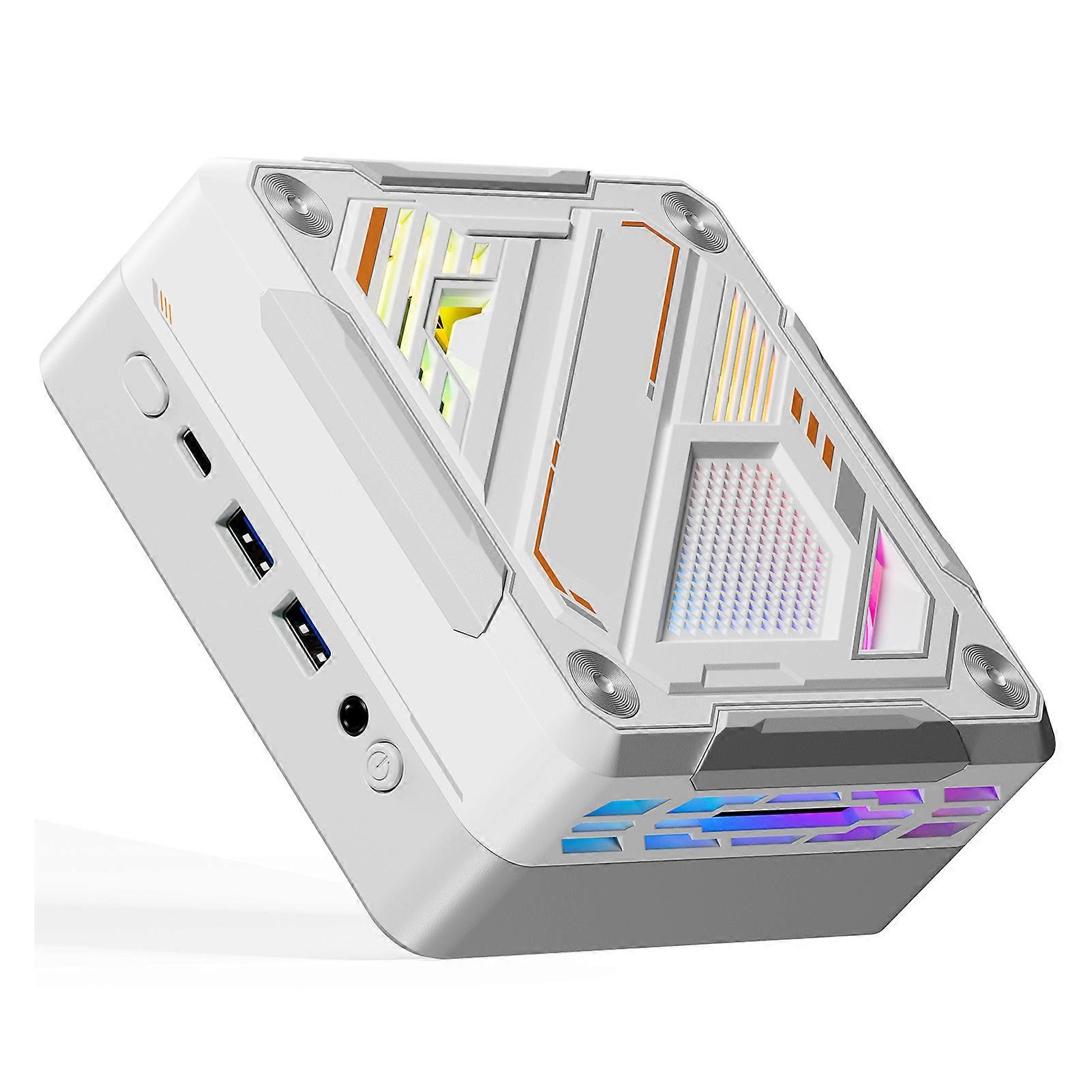 PC Mini Desktop Computer 8 Cores 16 Threads RGB Lighting WIFI6 BT5.2 Support 4K Triple Screen Display for Office Conference