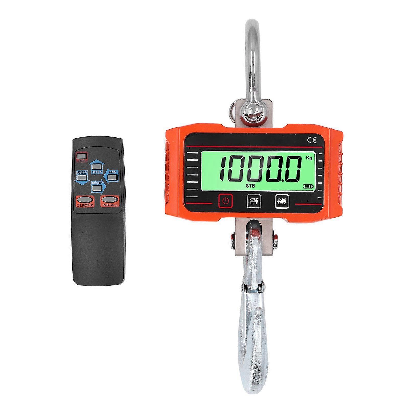 Electronic Hanging Heavy Duty Crane LCD Display Industrial Scale with Remote Controller 1000kg 2000lb KG LB N