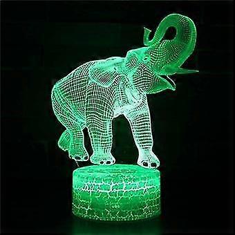 Lamp 3d| Infant | Multicolored With Remote Control | Elephants | 462
