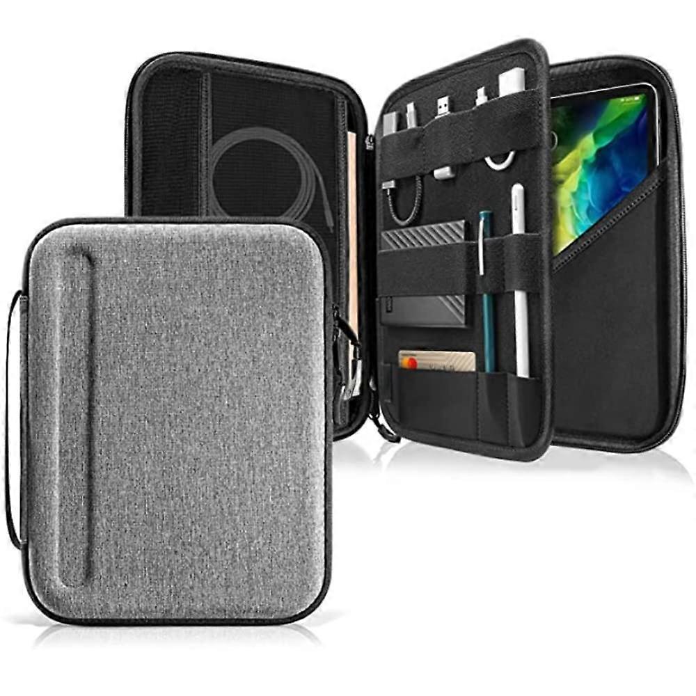 Hard Case Compatible for 12.9 Inch, 11 Inch, 10.9 Inch, and 10.2 Inch iPad and Tablets with Cable Organizer Functionality