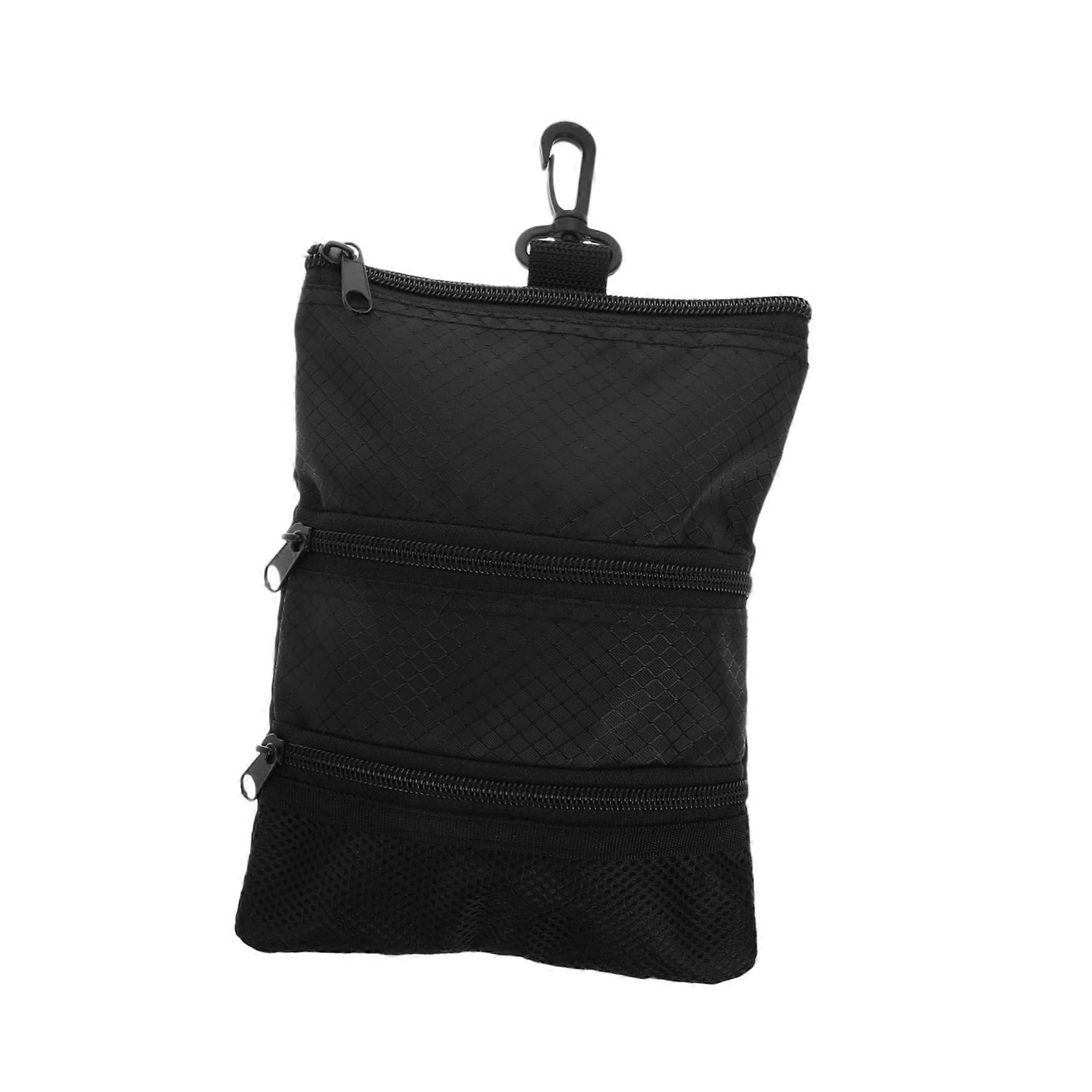 Golf Pouch Bag for Valuables Golf Bag Organizer with Multi Pockets and Zipper for Men and Women Golf Accessories Storage