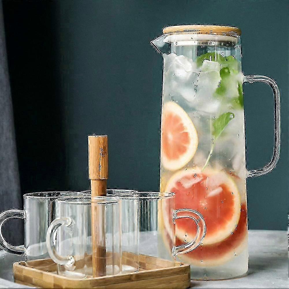 1.7l vaso con tapa de bambú y té caliente