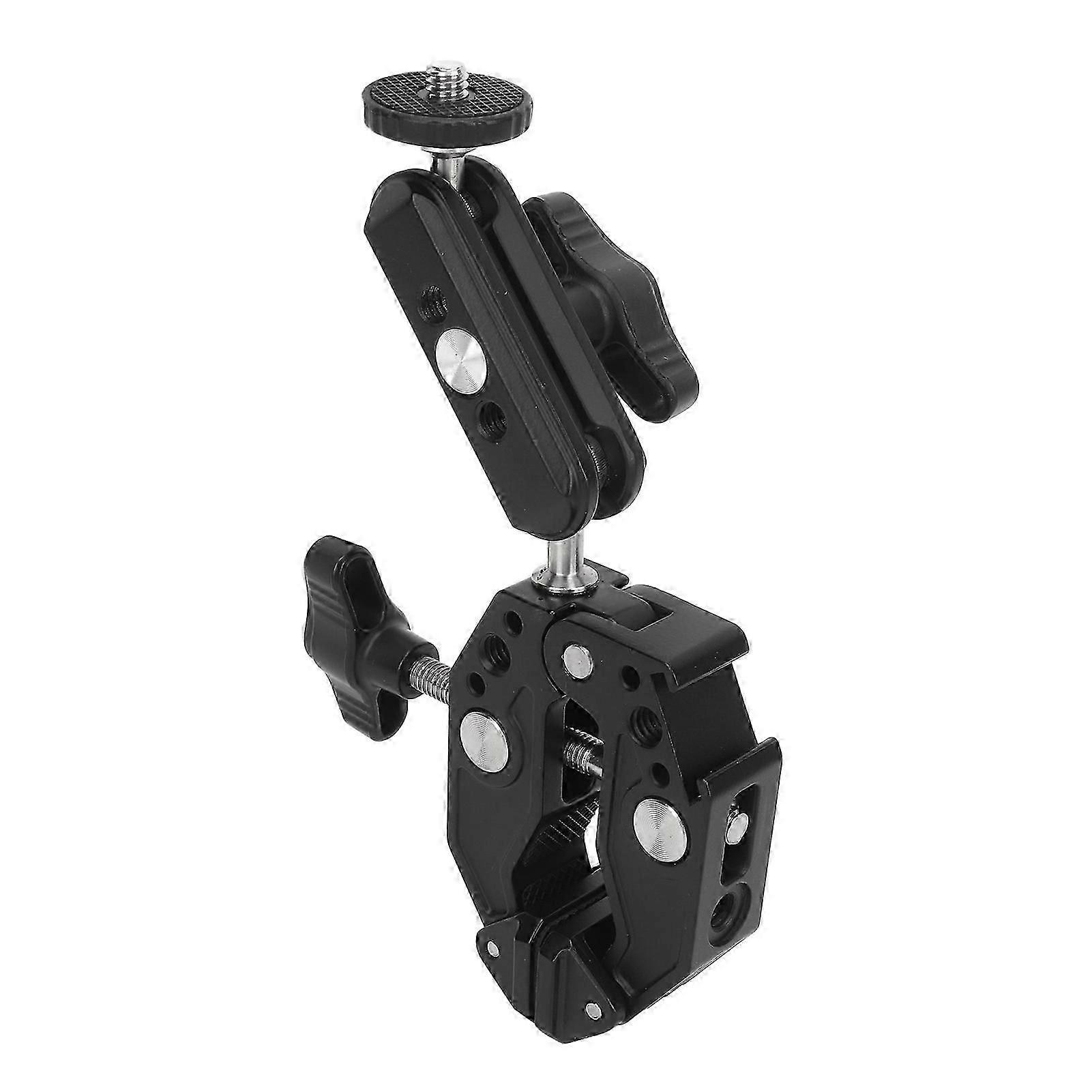 Super Clamp Camera Mount Clamp Ball Head Articulating Arm with Clamp and Adapter with 1/4 Inch Threaded Hole for Digital SLR Monitor LED Lights