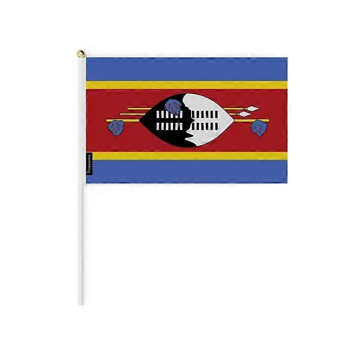 Mini Flag - Eswatini - 14 x 21 cm - Polyester - Pack of 50 pieces - Light and sturdy