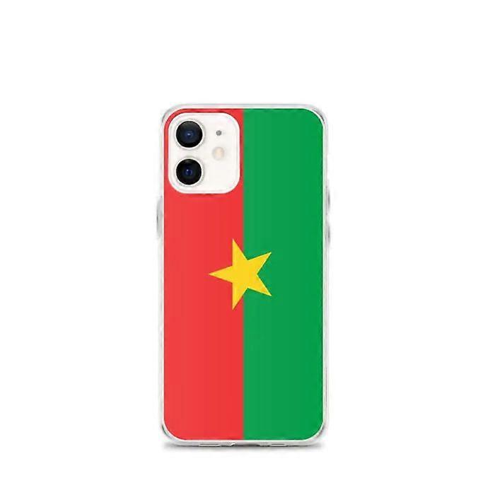 Phone Case – Burkina Faso Flag – Compatible with iPhone 12 mini – Soft Case – Durable and Shockproof - Silicone - Pixelforma