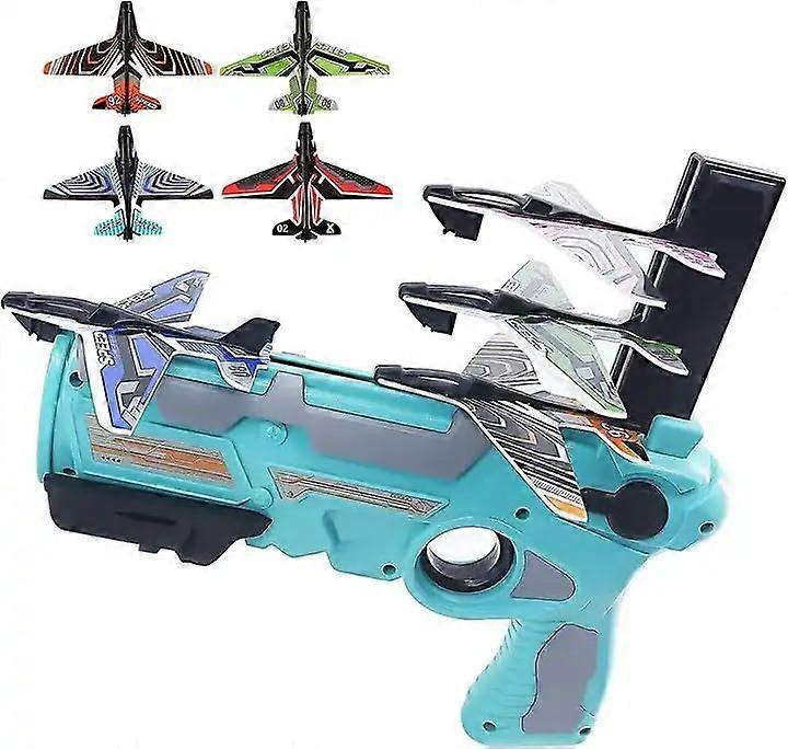 Air Battle Continous Air Launch Plane Toy Model Small Plastic Multicolor Launch Pad Compatible For Kids