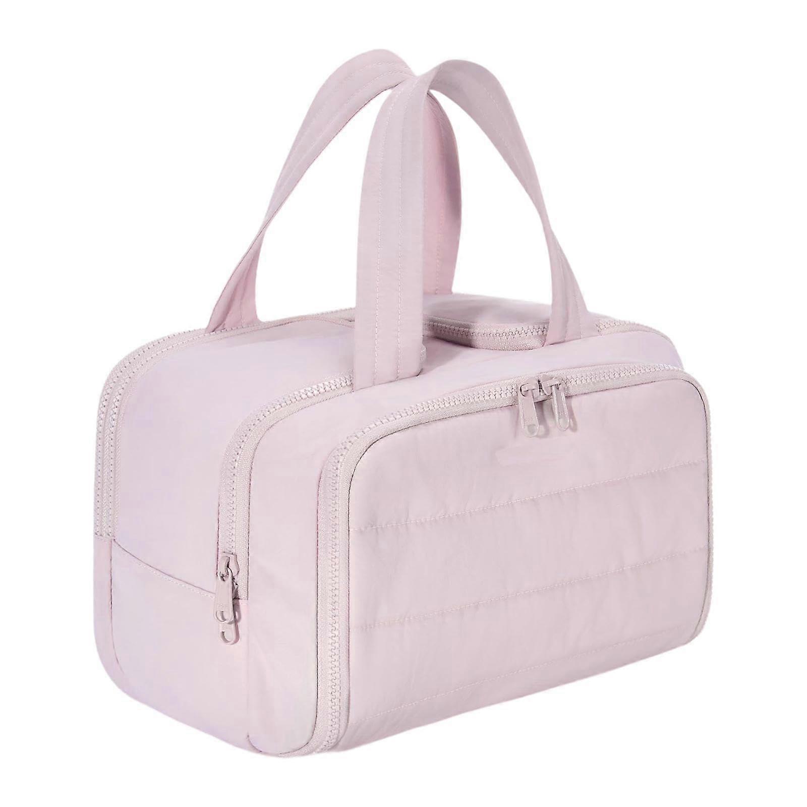 Travel Toiletry Bag Make up Organizer for Skincare Products, Pink