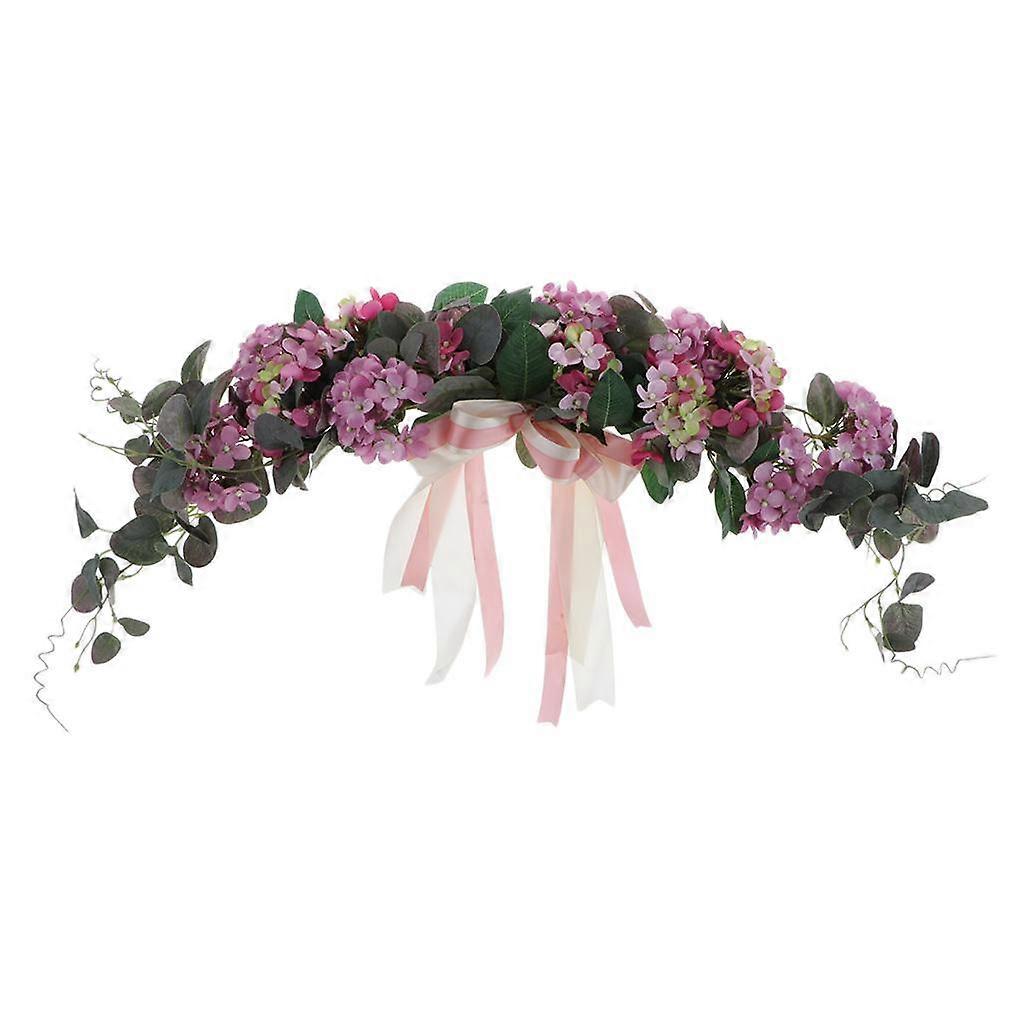 Artificial Hydrangea Flowers Swag Garland Table Centrepiece Door Wall Purple,