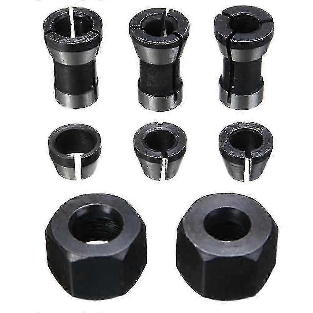 8pcs High Precision Router Collet Set for Milling & Engraving