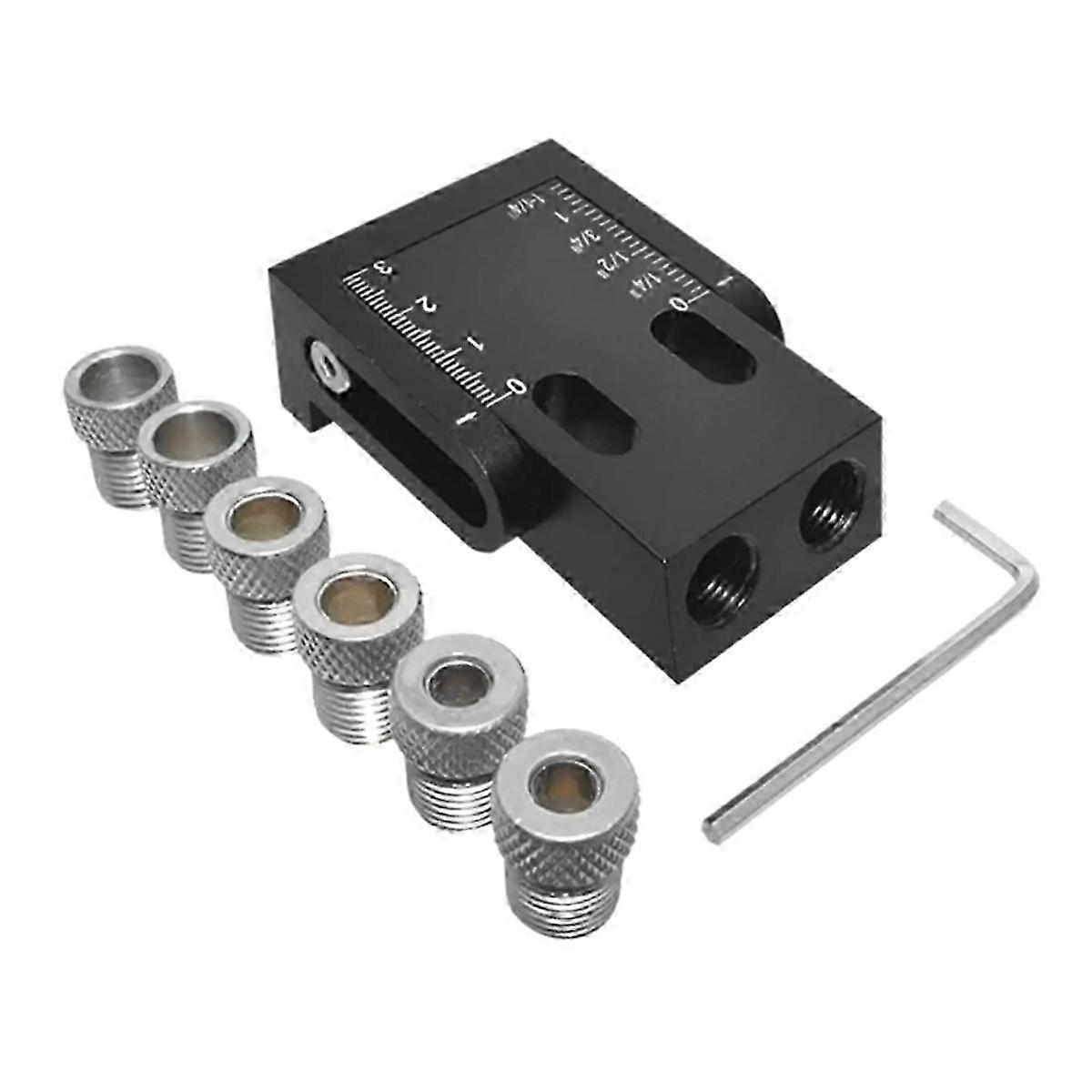 15-Degree Angle Woodworking Oblique Hole Locator 8Pc Angle Drill Guide Set DIY for Woodworking Tools.