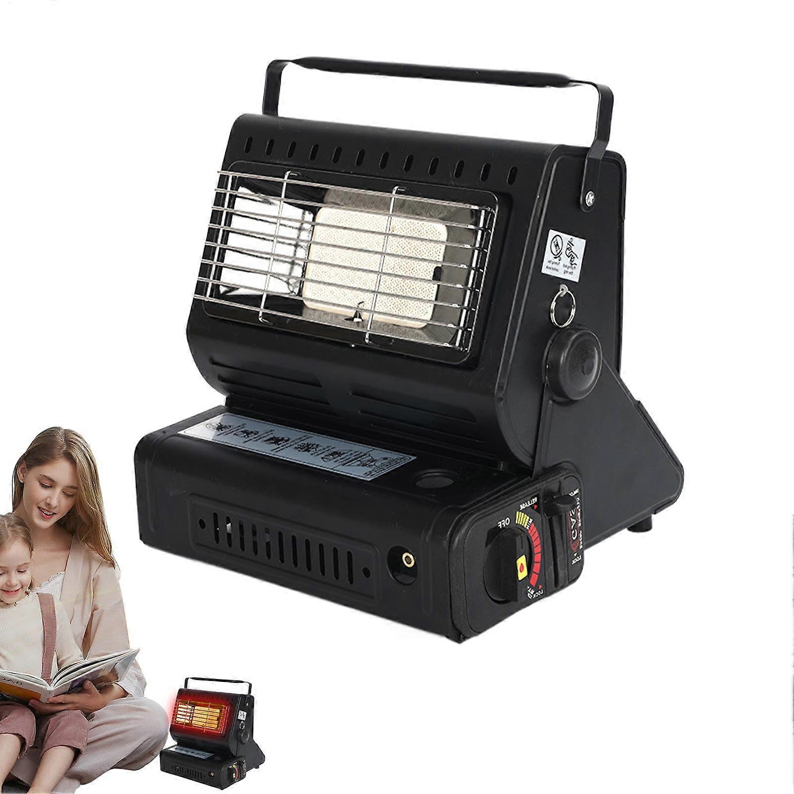 Portable Camping Heater, Energy Efficient Outdoor Tent Heater, Reusable Black Hunting Heater for Hiking and Camping