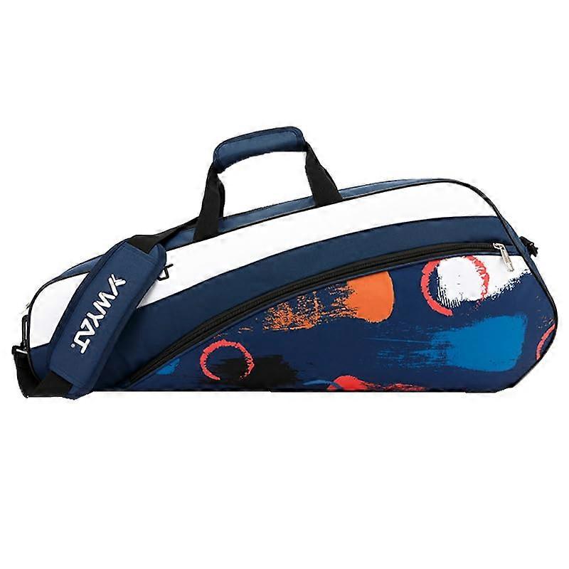 Badminton Racket Bag, Shoulder Bag, Multifunctional Backpack Dark Blue