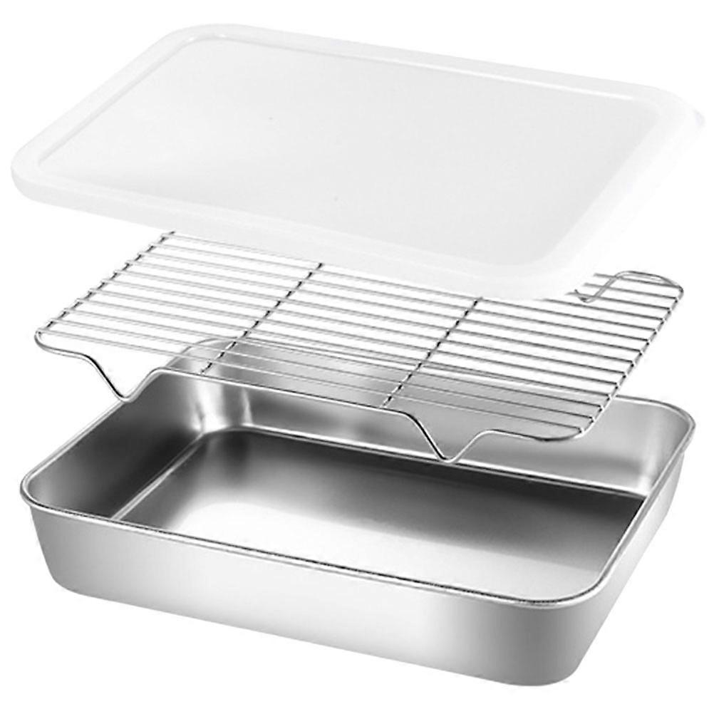 Versatile Cooling Rack Pan, Drip Tray for Grill Ideal for Camping and Cooking
