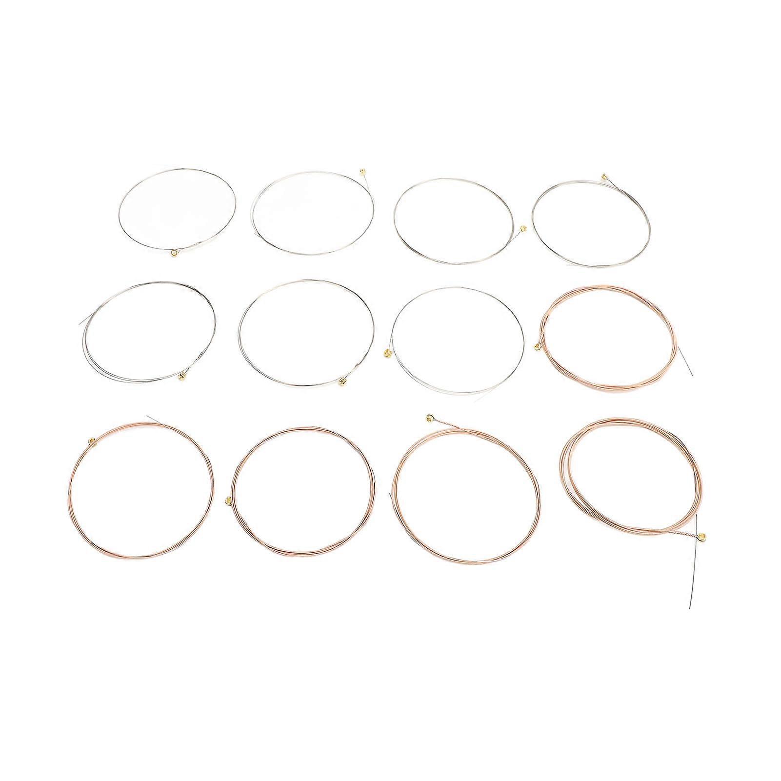 12 st akustisk gitarr strängar 12-52 gauge fosfor brons PU-beläggning gitarrsträngar R12 