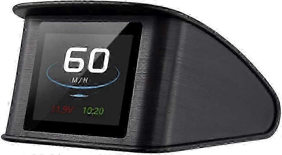 Universal Auto Car Head Up Display with KMH & MPH Digital GPS Smart Speedometer, OverSpeed Alarm, and Voltmeter Warning, 2.2'' LCD Screen Su