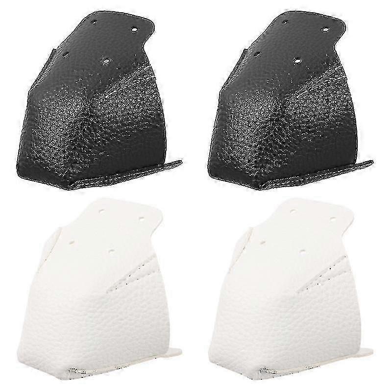 11.5X9.5cm Black White Skate Lace Tighteners 2 Pairs Of Protective Skates Head Toe Caps Useful Ice S