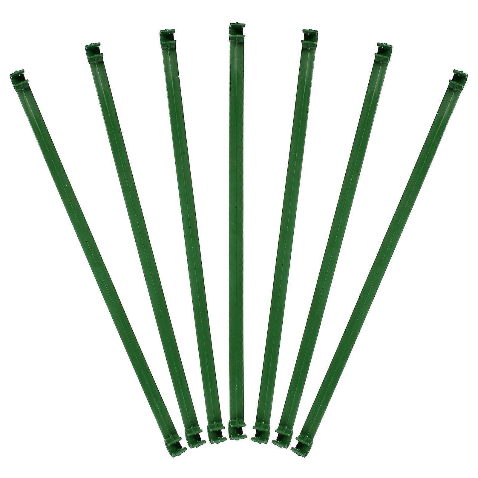 24pcs Plastic Garden Trellis Brackets for Indoor & Outdoor Plants, Flexible Climbing Support Stakes for Tomatoes, Cucumbers & Climbing Plants, Green