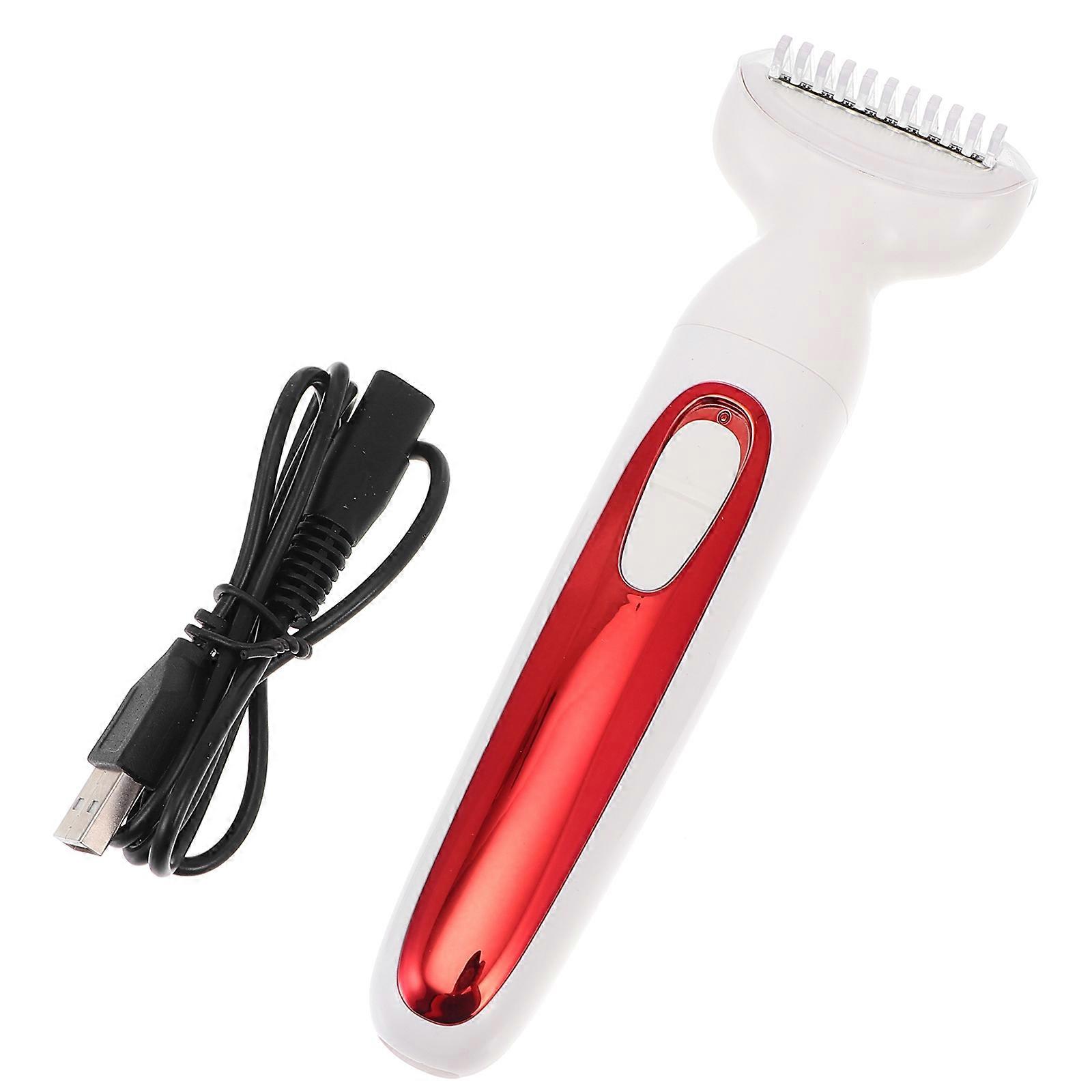 Portable USB Charging Hair Removal Device for Home Use ABS Material Red Color Lightweight