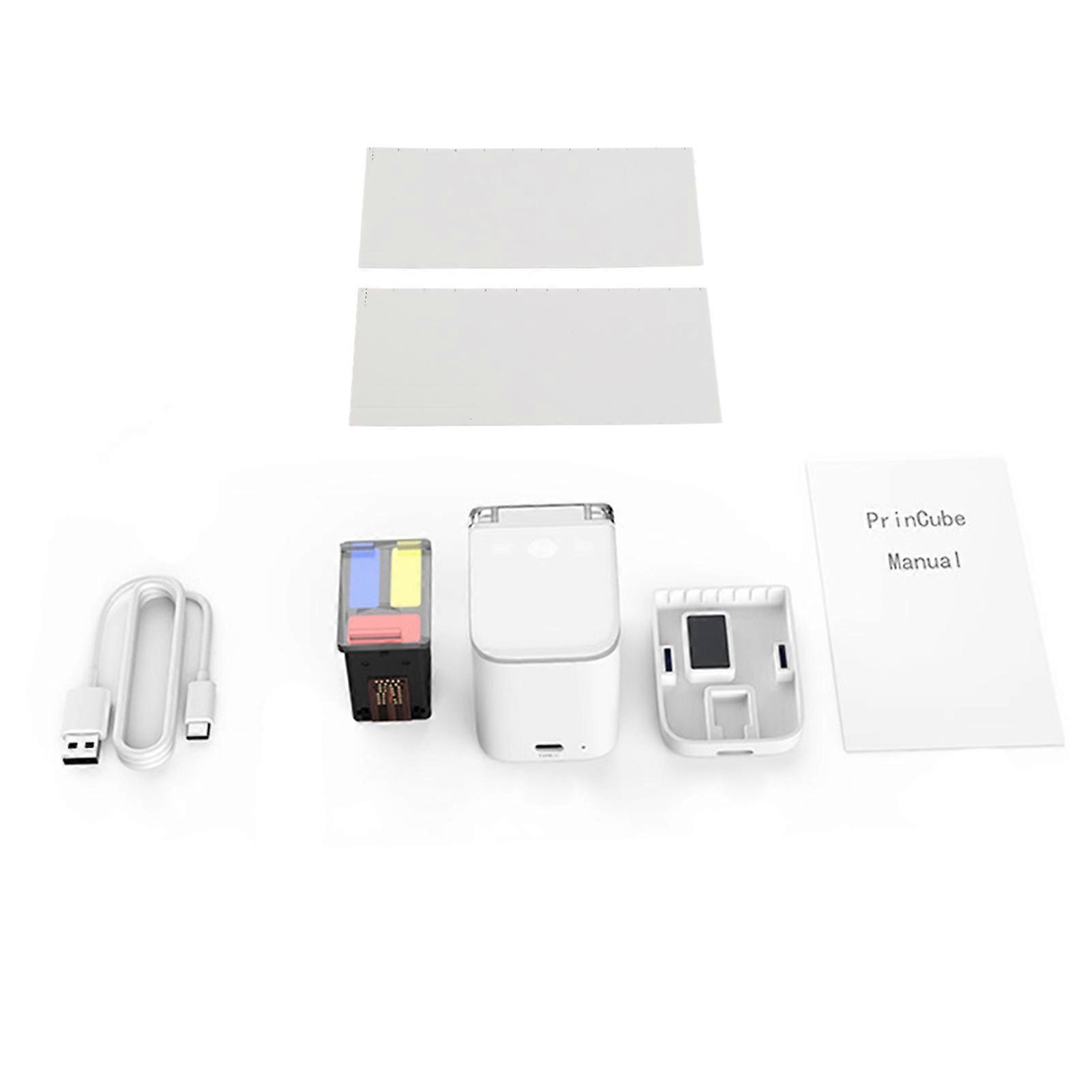 Handheld Printer Portable Mini Inkjet Printer Color Barcode Printer 1200dpi with Ink Cartridge APP for Customized Text Number Code Label