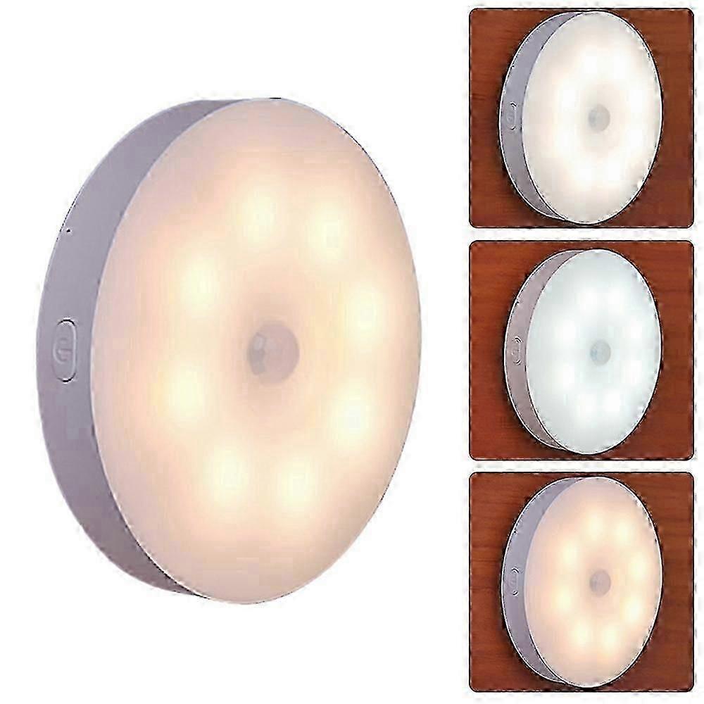 Smart Motion Sensor LED Night Light with 3 Color Modes for Bedroom