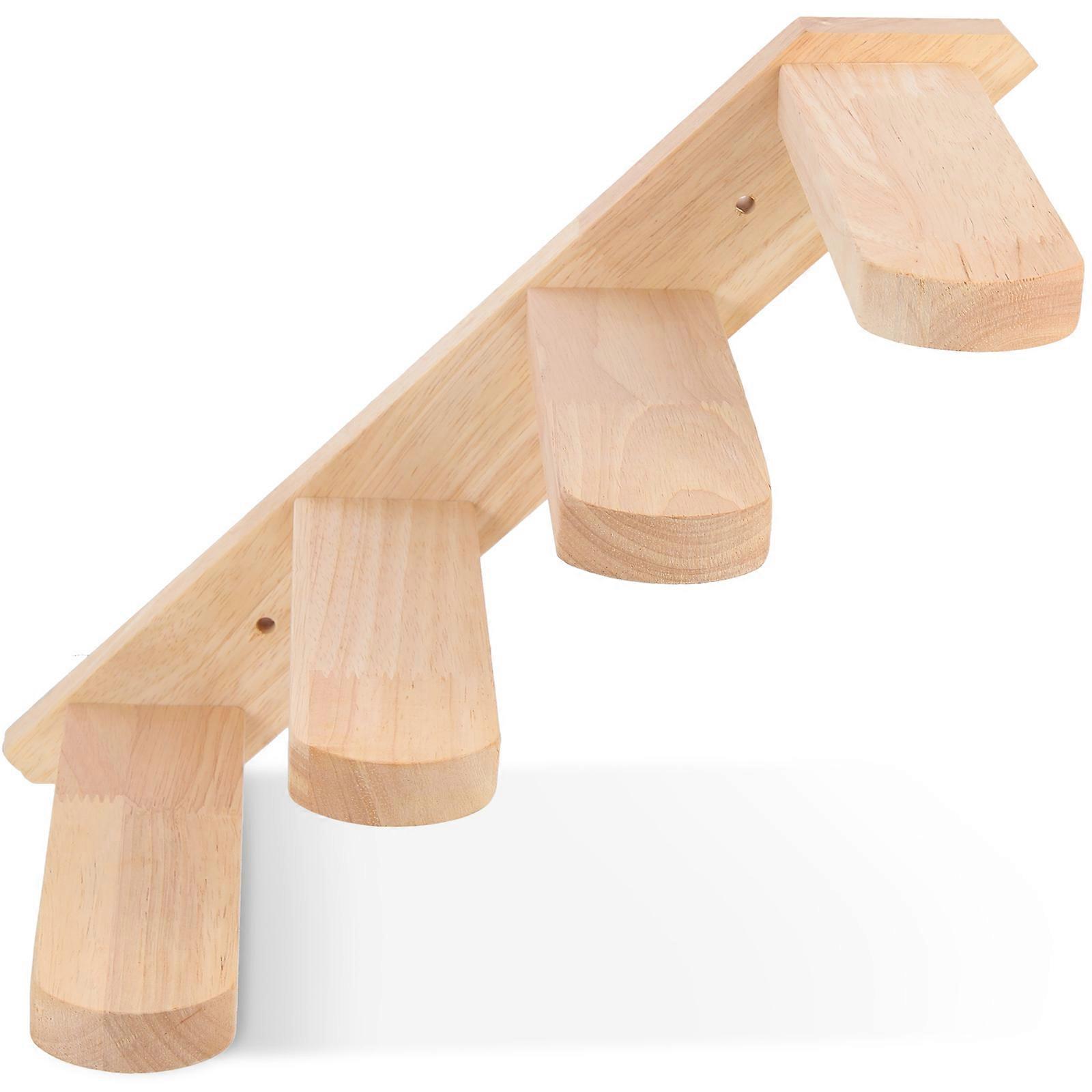 Cat Wall Step Wooden Cat Climbing Board Indoor Use Khaki Rectangular Space Saving 1 Pair