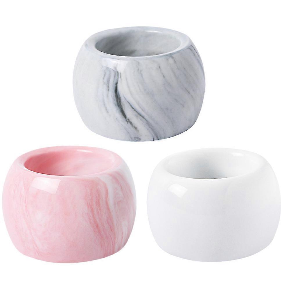 Bathroom Brush Holder Marbling Electric Toothbrush Holders Storage Stands Adults Toothbrush Storage Square Shape 3Pcs