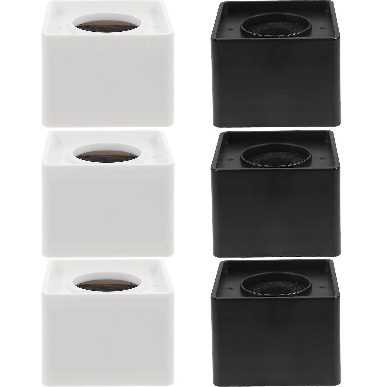 Handheld Mic Cover Microphone Flag Cube Cover Sleek Design For TV Stations Black 6Pcs