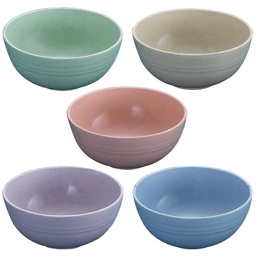 Bowls For Eating Beige Round Microwave Safe Noodles Parties 5Pack