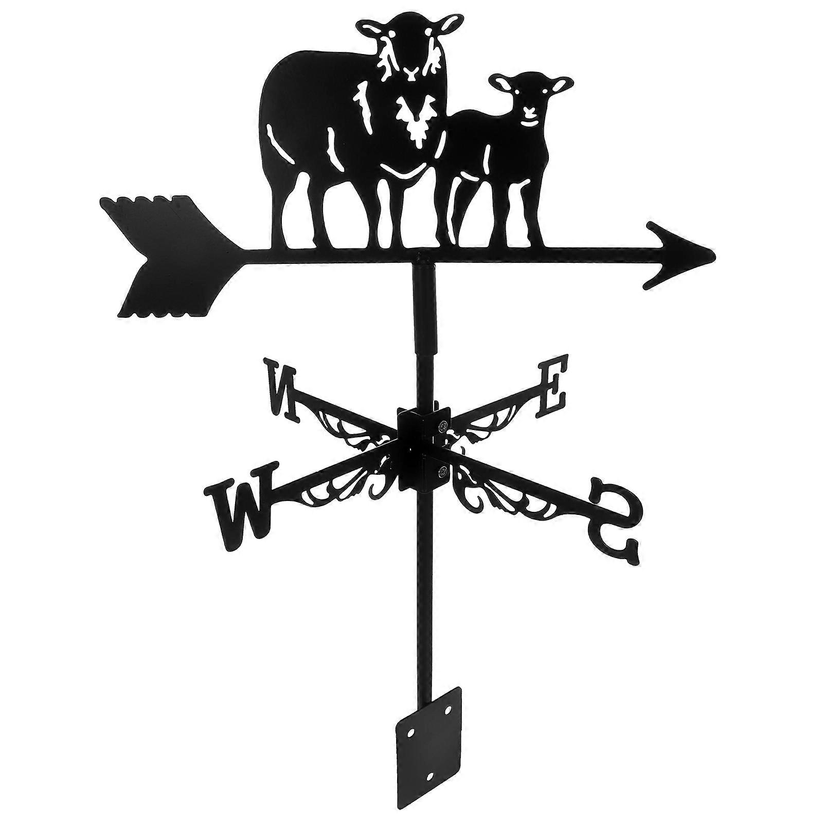 Weather Vanes for Roof Standing Mother and Lamb Sheep Design Black 19.06X11.79X11.79IN Rust-Proof 1 Set