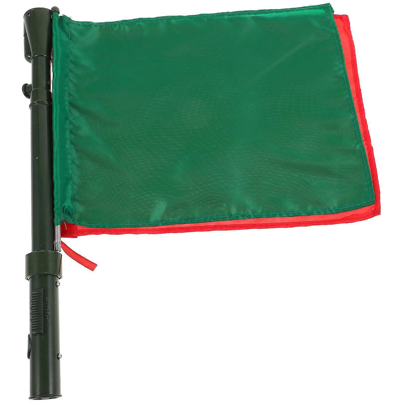 Sports Flags Multi Function Field Events Referee Flag Handheld Racing Flag Road Signal Flag Racers Black 1Set