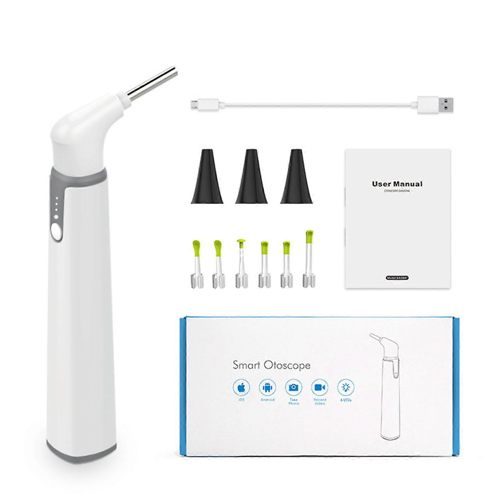 Nettoyeur d’oreille électrique visible sans danger avec outil d’élimination du cérumen à contrôle de la température adapté au nettoyage des oreilles à la maison