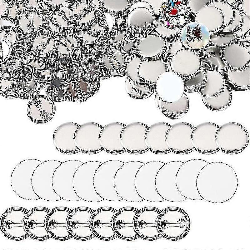 600 Pcs Blank Button Making Supplies 25mm/1inch Back Button Pin Making Kit Metal Parts For Button M
