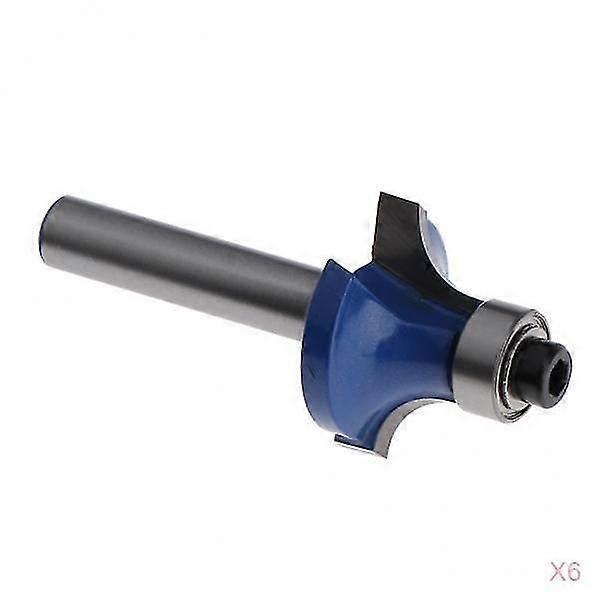 6x 1/4" Shank 1/2\' Radius Round Over Router Bit Wood Chisel Cutter Tool