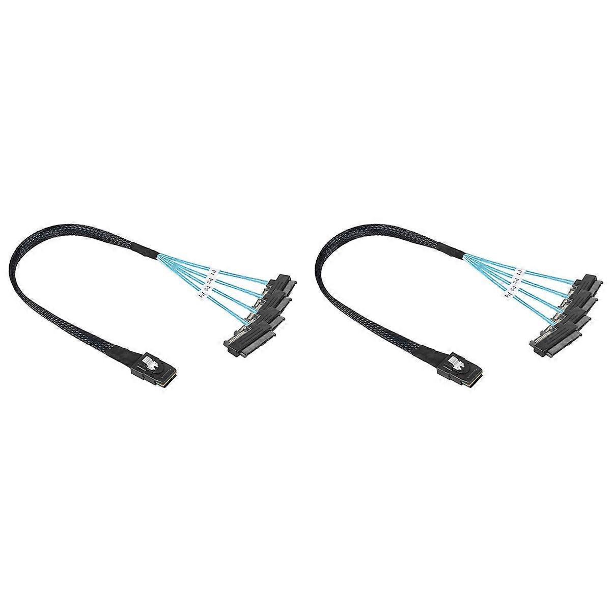 Mini Sas Sff-8087 to 4 Sff-8482 Server Hard Drive Data Cable 1m