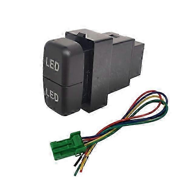 1pc Car Dual Key Switch LED Fog Lights Fan Spotlight Headlight Switch Button Suitable for Certain Brand ASX LancerEX Pajero V73 V93 V97