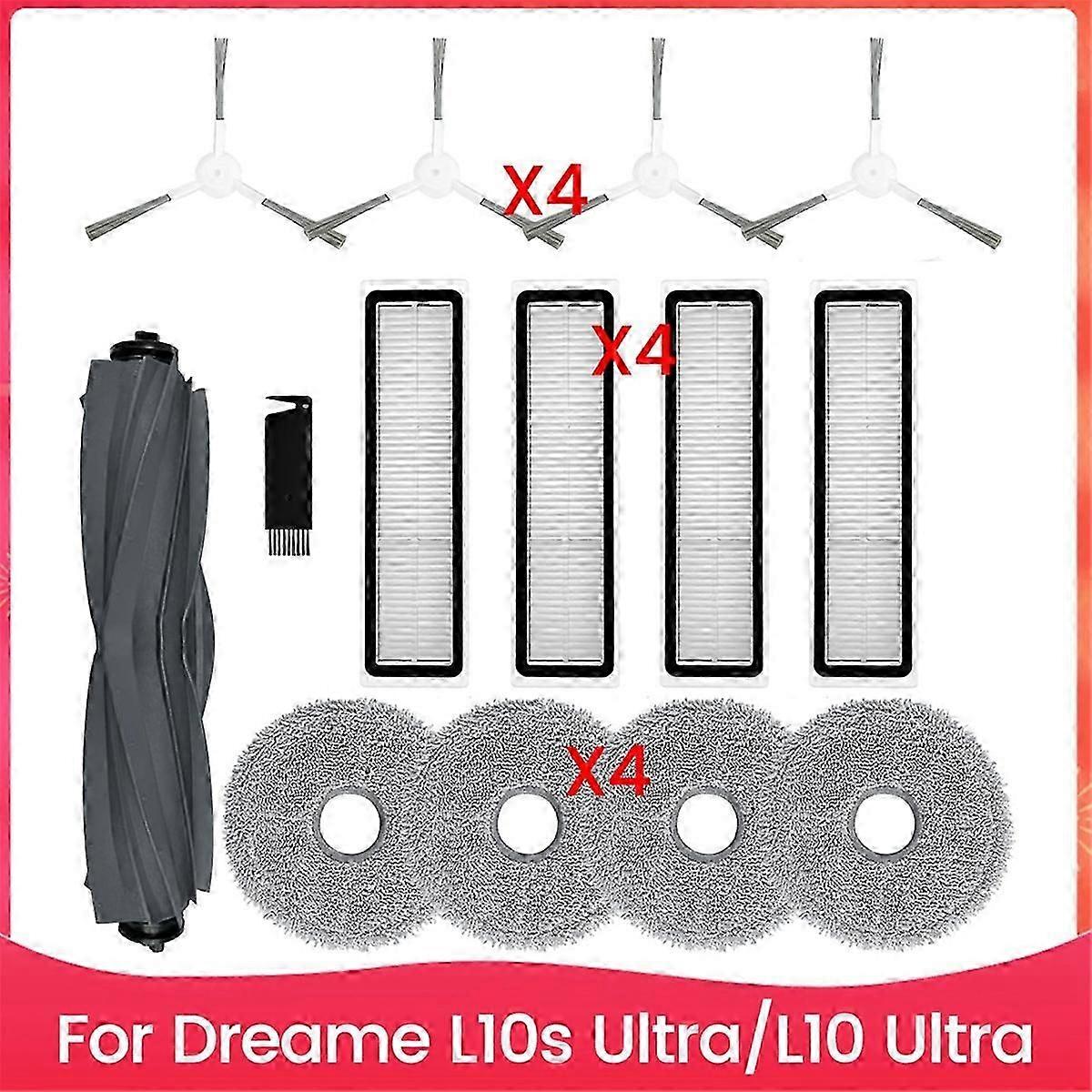Suitable for Dreame L10s Ultra/L10 Ultra, Xiaomi Robot Vacuum X20+ Plus Main Side Brush Hepa Filter Asi xi