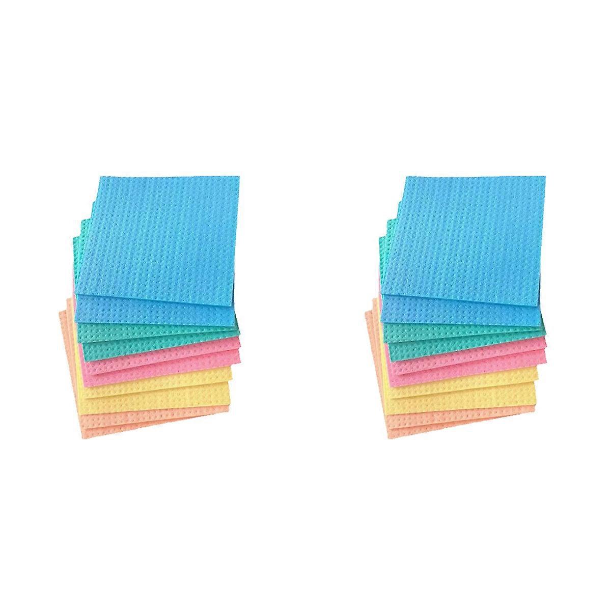 Reusable Dish Cloths, Cellulose for Kitchen, 10 Pack, Multi Colors