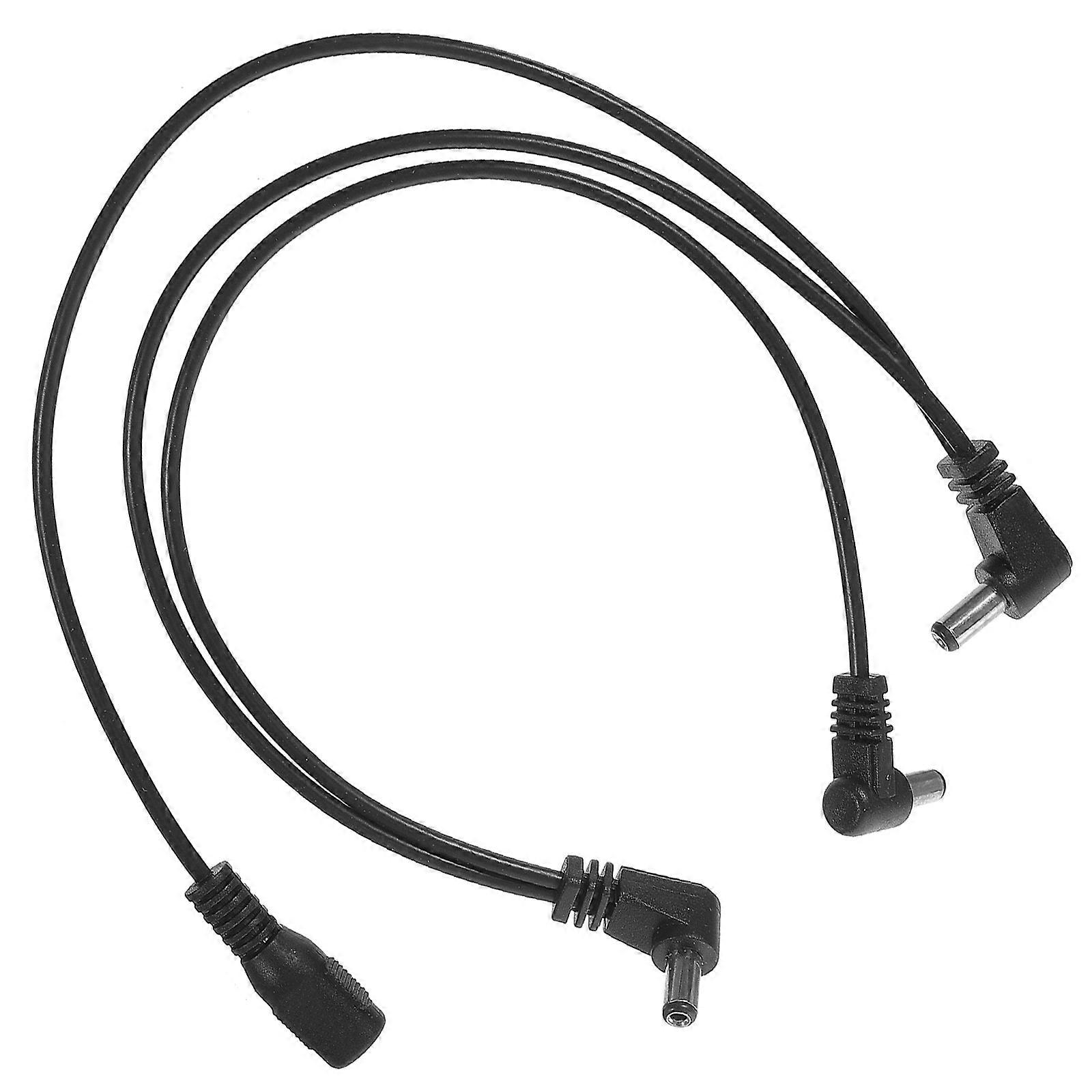 Guitar Effector Power Supply Cable Adapter with Right Angle Connectors for Pedals Lightweight and Durable Instrument Effects Cord