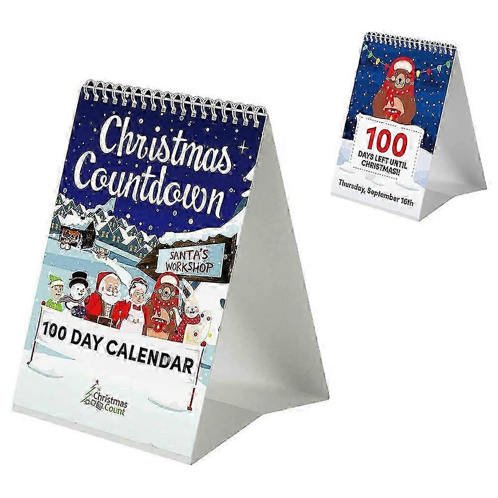 Jul nedräkningskalender 100 dagar 2022 advent bordsskiva kalender prydnad