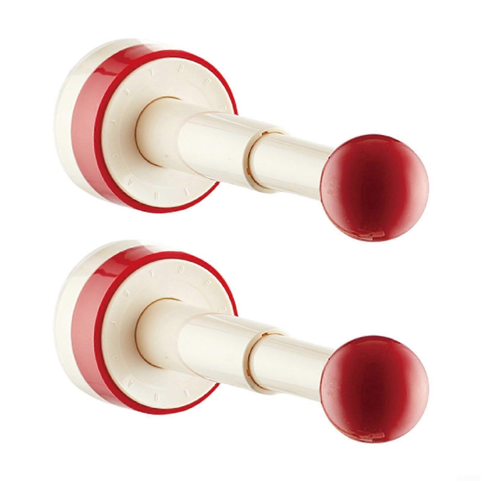 Telescopic Clothes Hanger with Suction Cup, Wall-Mounted, Adjustable Rod for Kitchen, Bathroom, Balcony in Red, 60-100 cm