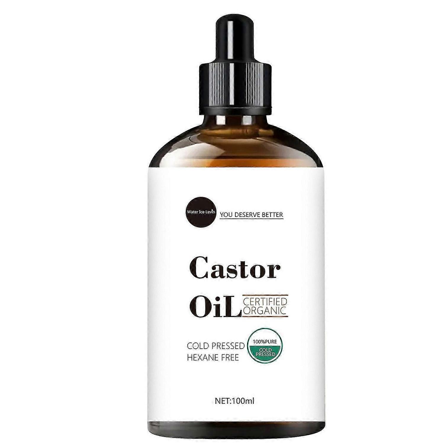 Castor Oil for Hair Growth | 100% Pure & Hexane Free | Cold Pressed | Promotes Growth for Eyelashes, Eyebrows & Hair | 100ml