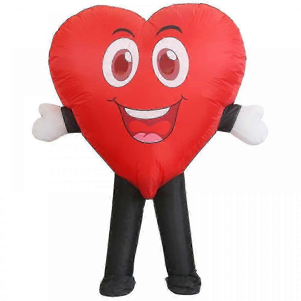 Déguisement gonflable en forme de cœur rouge pour toutes les occasions festives