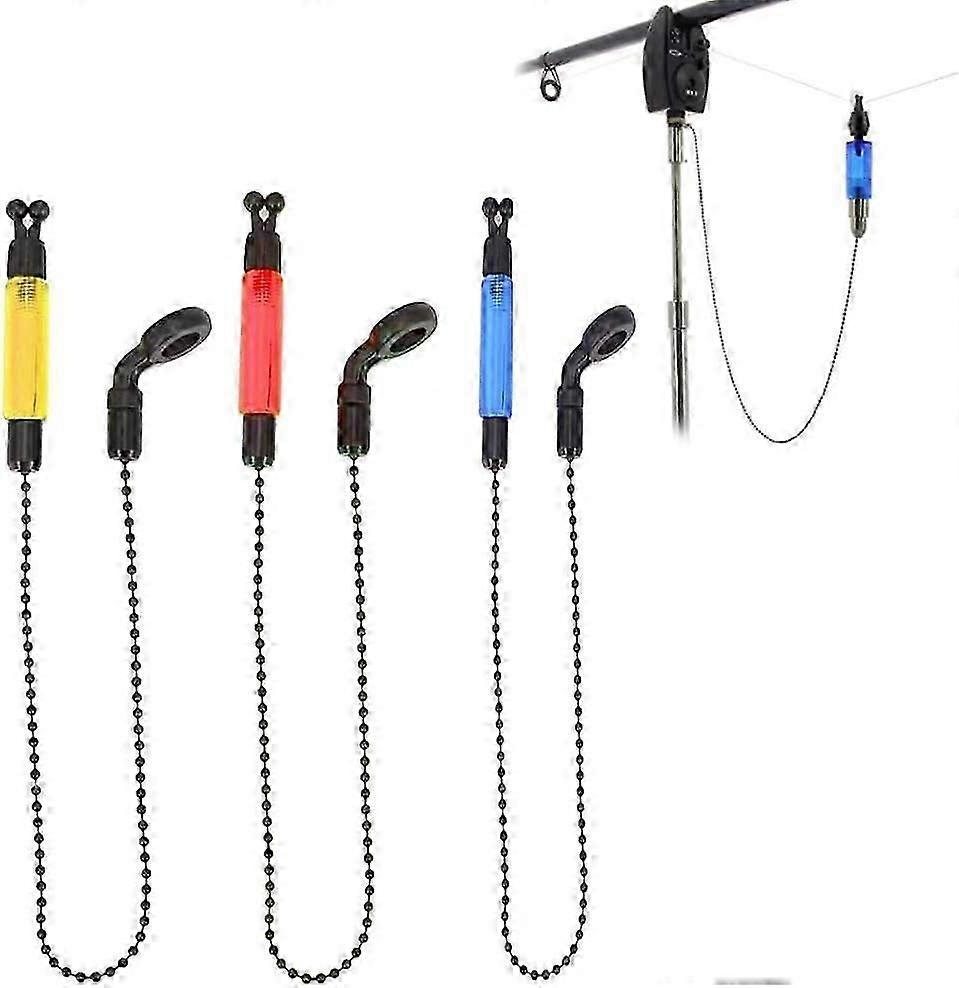 3-Piece Fishing Rod Bite Alarm Set with Light Indicators