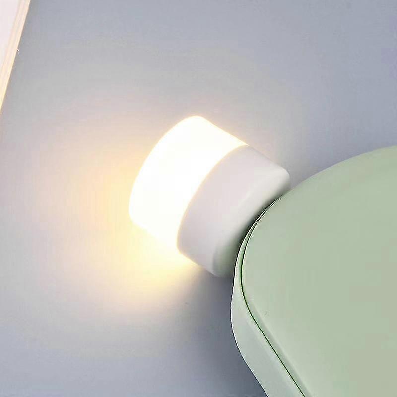 White light desk lamp with USB plug LED reading lamp, suitable for laptops - Eye protection - Small round reading lamp (