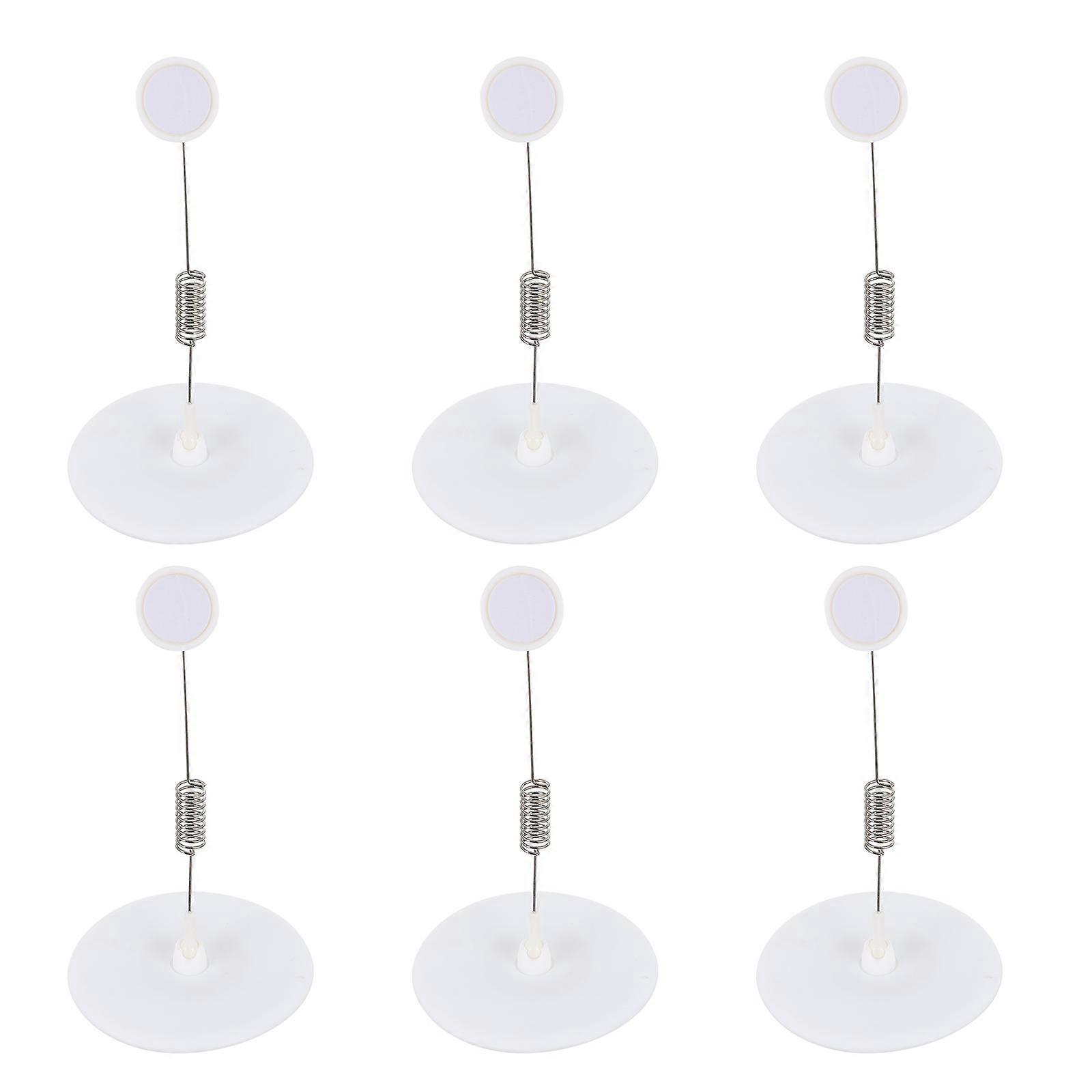 Display Clips For Retail Text Advertisement Simple Design Round Base 6Pcs